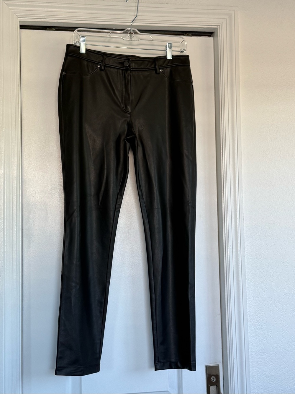 J. McLaughlin Black Faux Leather Skinny Jeans